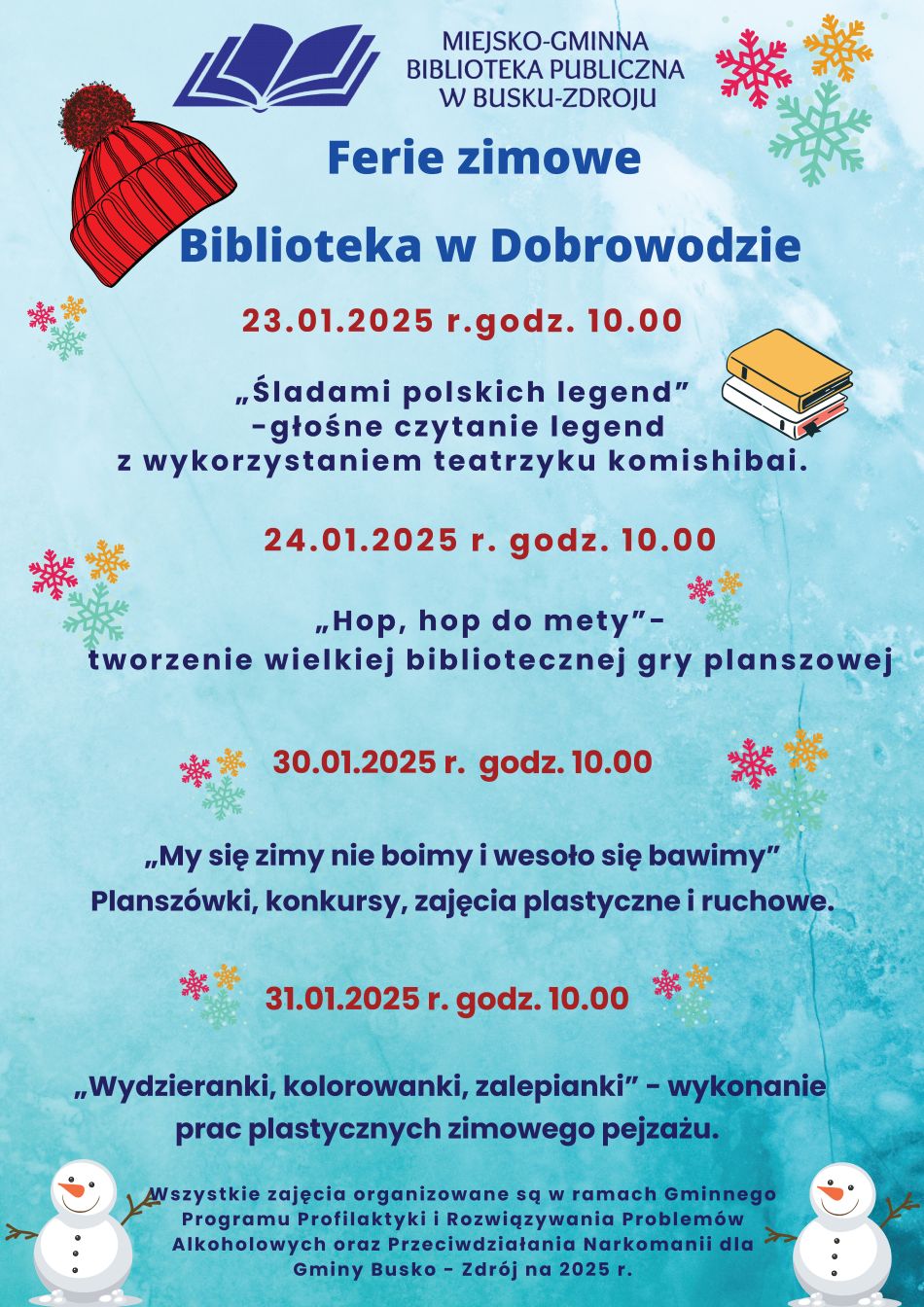 Ferie w bibliotece Dobrowoda