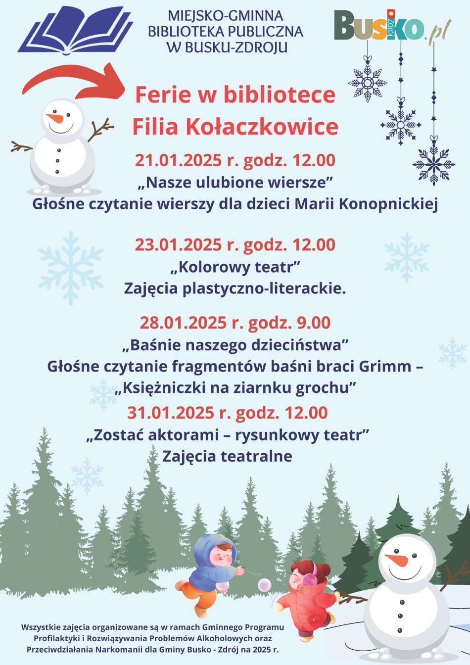 Ferie w bibliotece filia Kołaczkowice