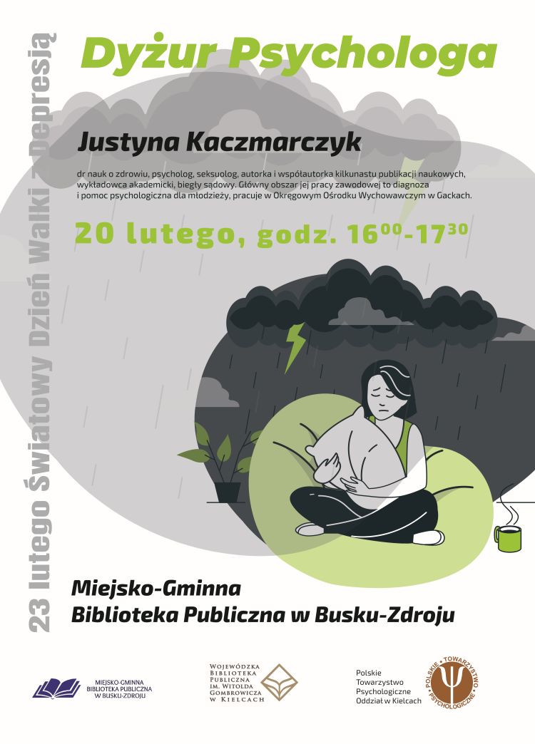 Dyżur psychologa w bibliotece z okazji Światowego Dnia Walki z Depresją 