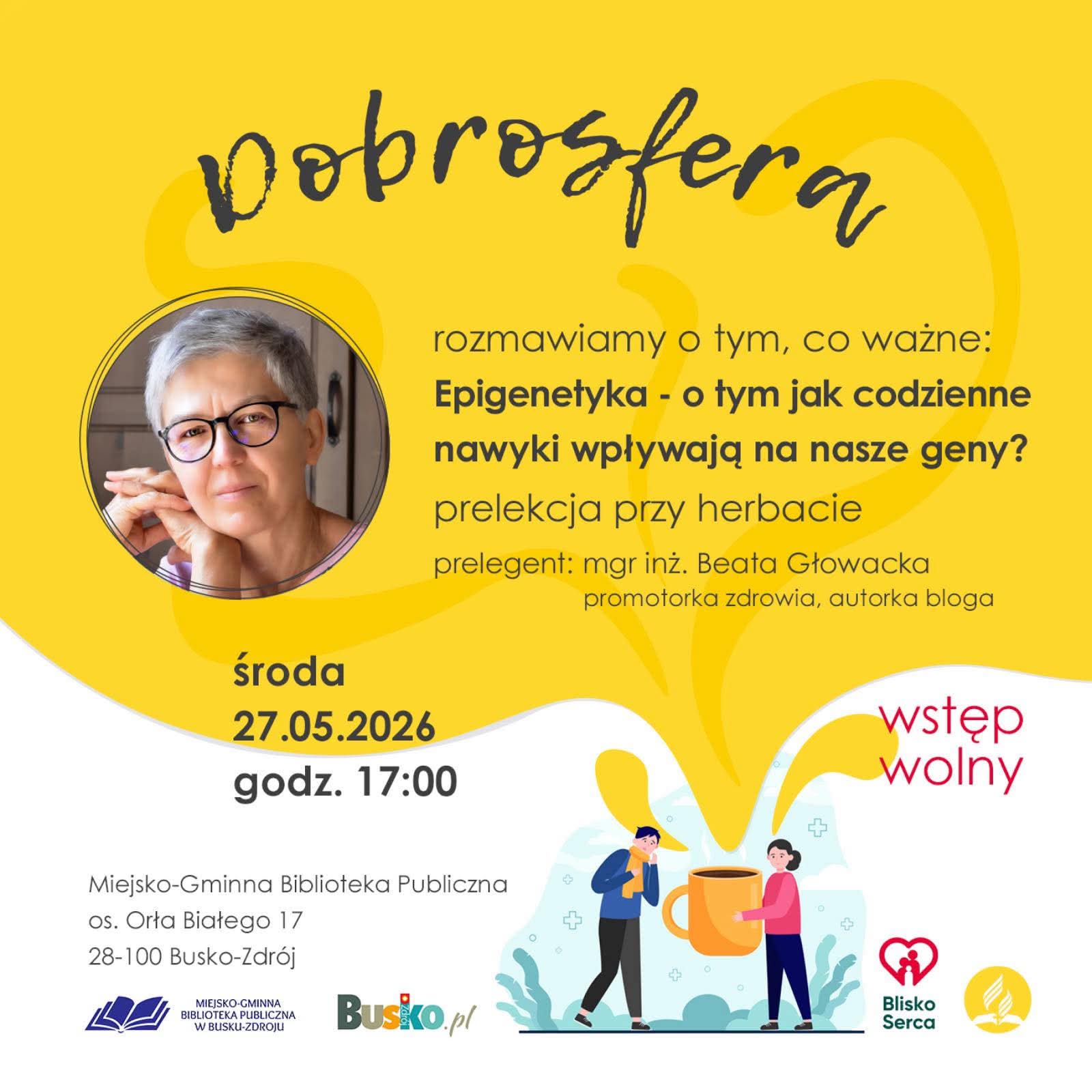 Plakat zapraszający na spotkanie dobrosfery