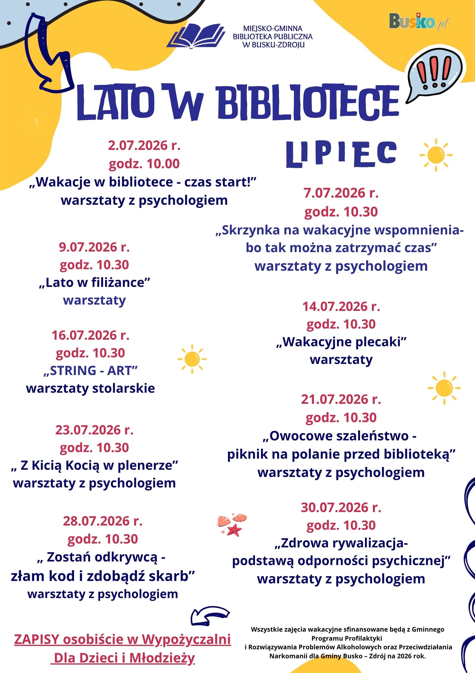 Wakacje z Biblioteką – przygoda czeka na Ciebie!