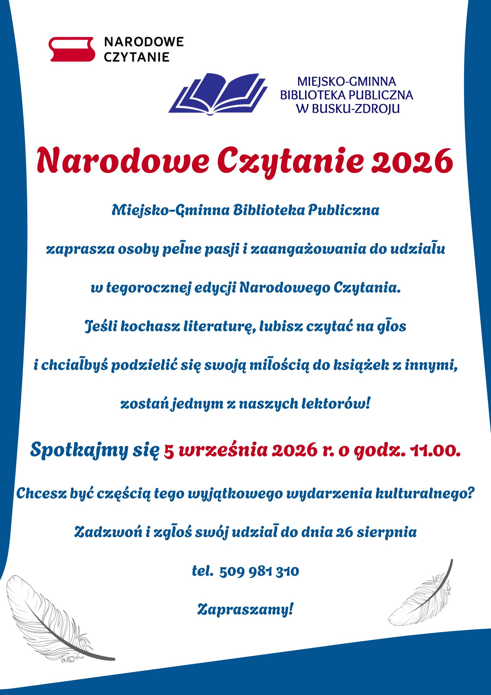 Narodowe Czytanie 2026