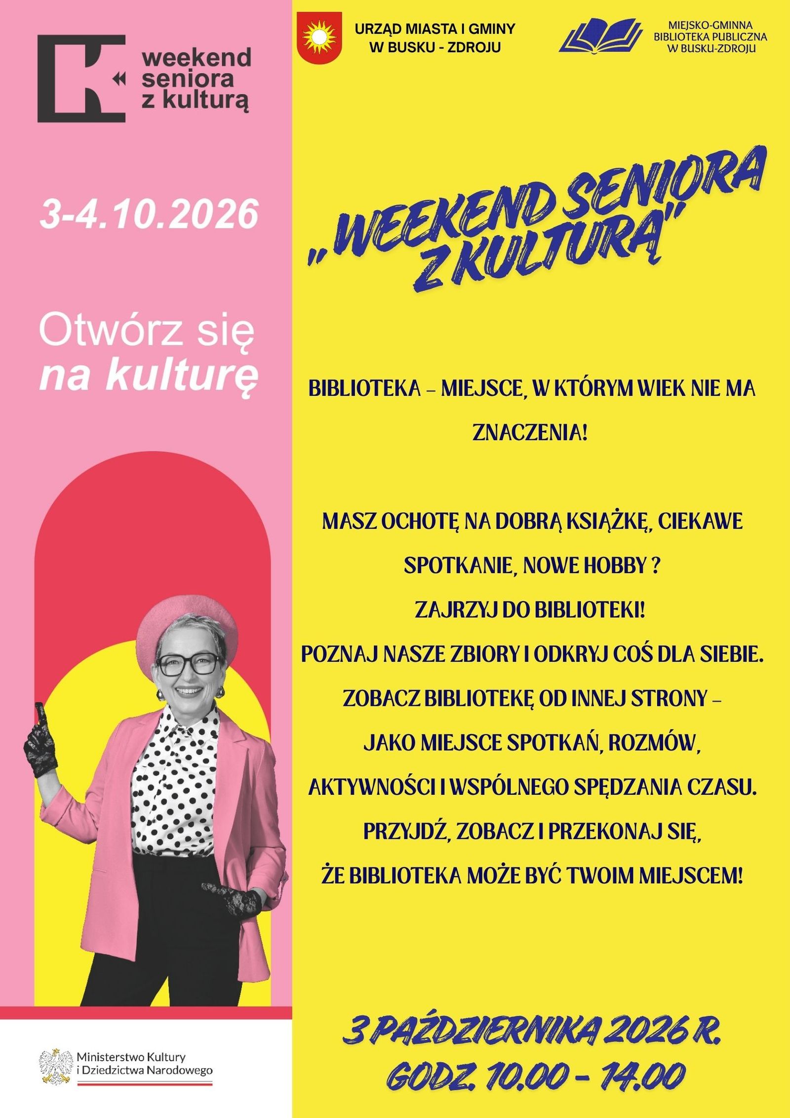 Weekend Seniora z Kulturą 3–4 października 2026 r.