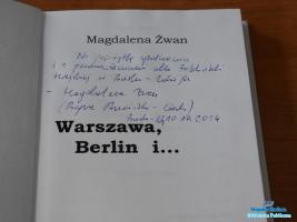 Pierwsza karta książki z autografem autorki